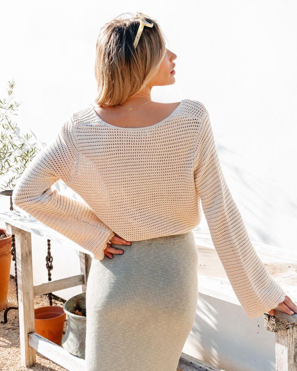 California Cinched Button Down Sweater Product Image