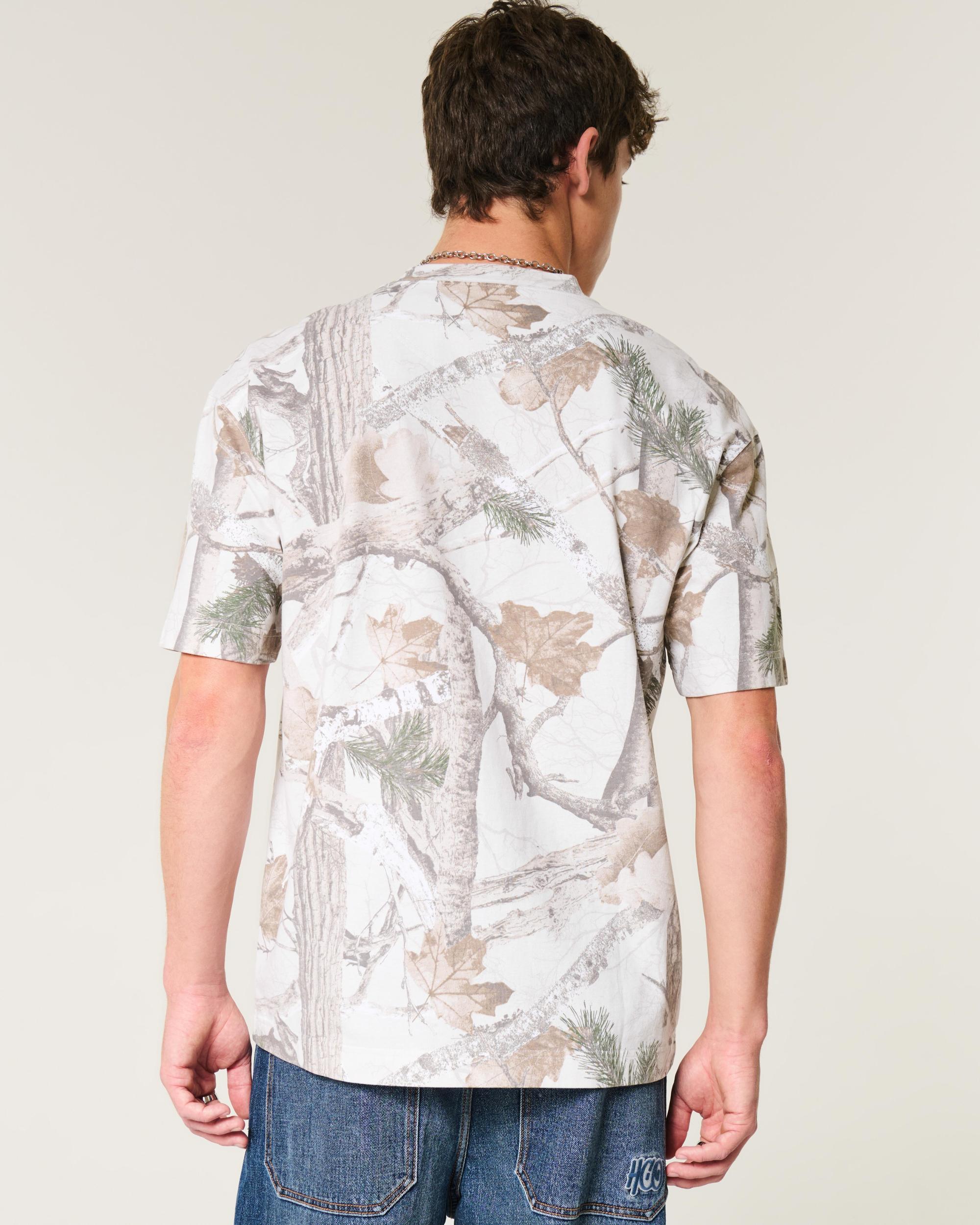 Boxy Heavyweight Camo Crew T-Shirt Product Image