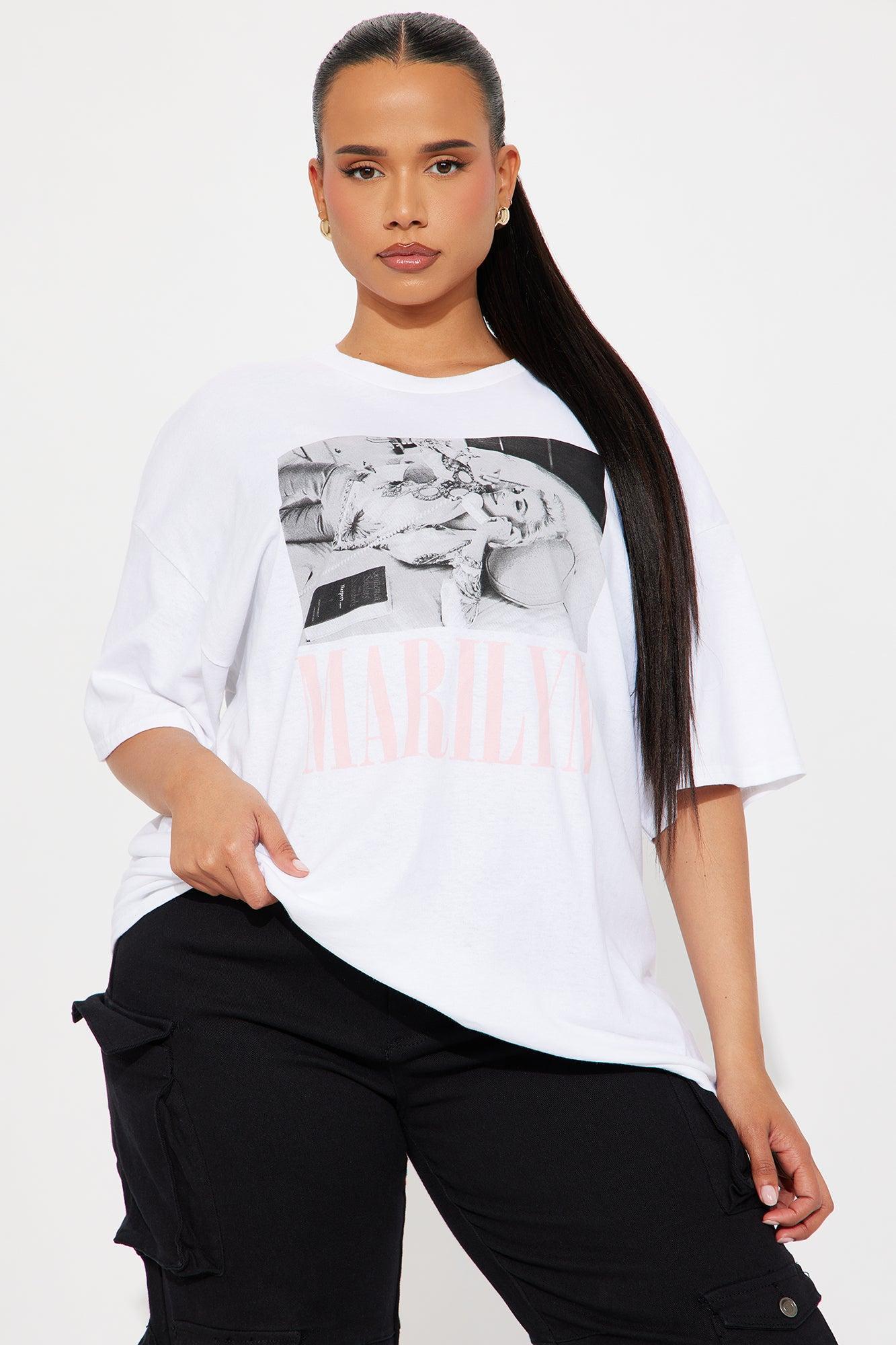 Marilyn Monroe The One & Only Oversized Tee - White Product Image