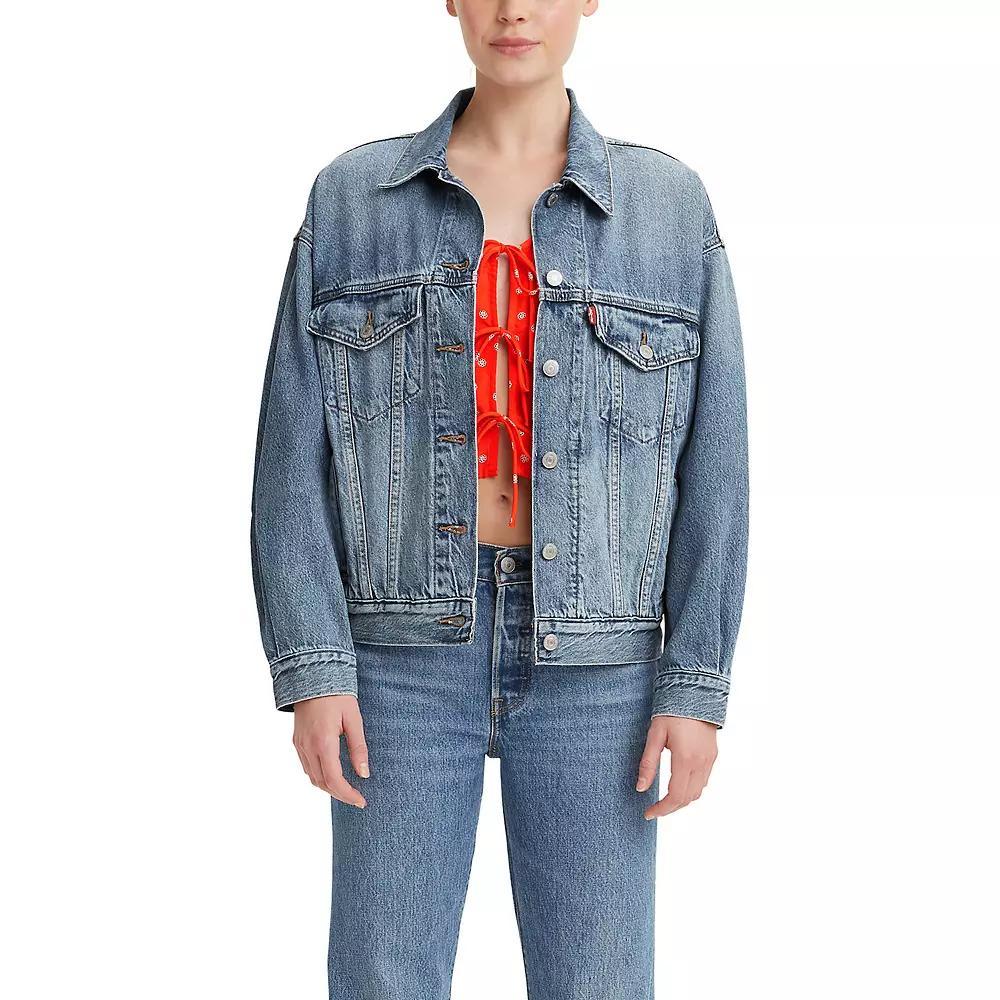 Women's Levi's® Denim '90s Trucker Jean Jacket, Size: Large, Road Less Traveled Product Image