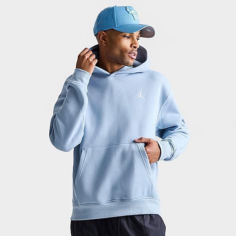 Jordan Mens Essential Fleece Pullover - White/Blue Product Image