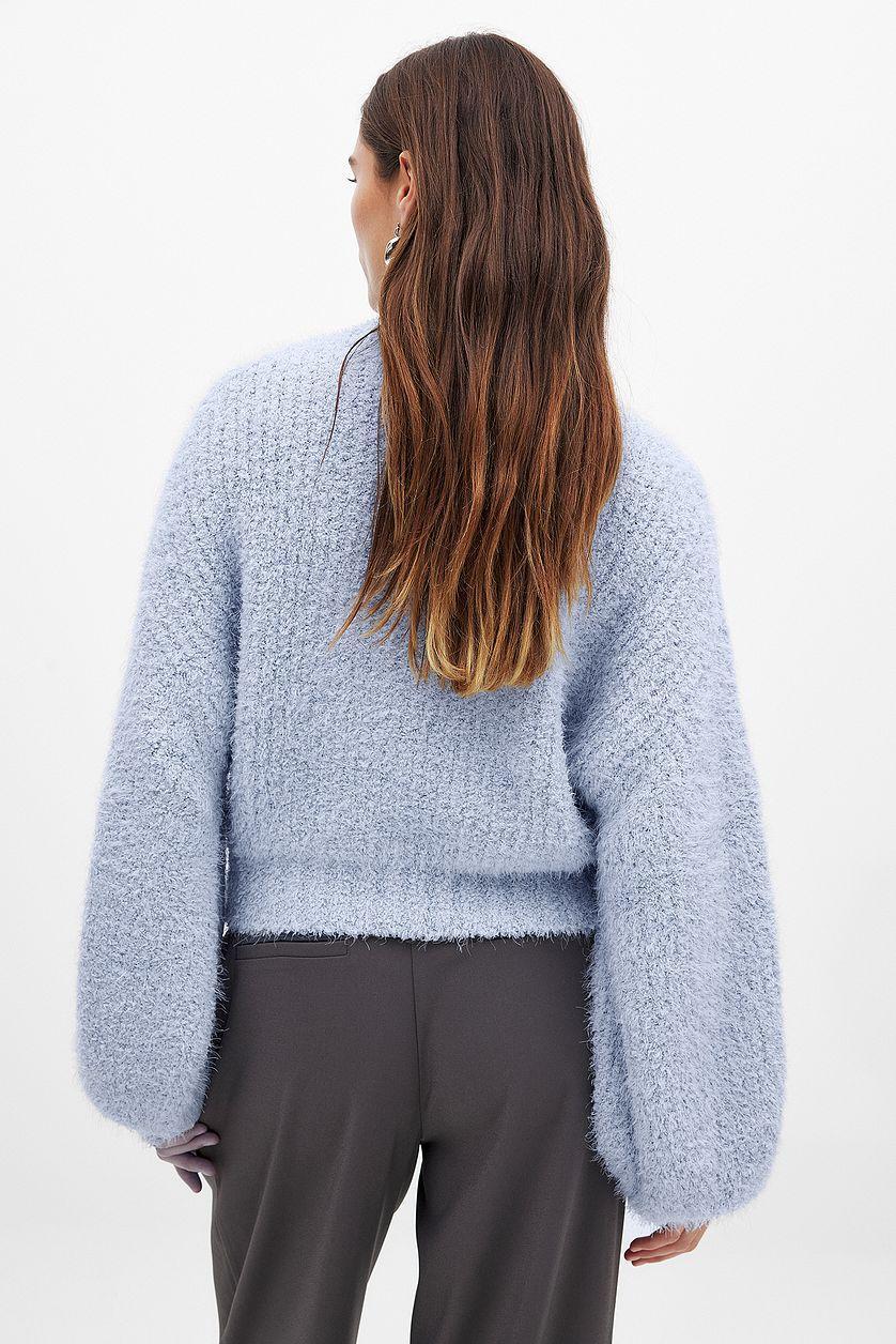 Fluffy Knitted Turtleneck Sweater Product Image