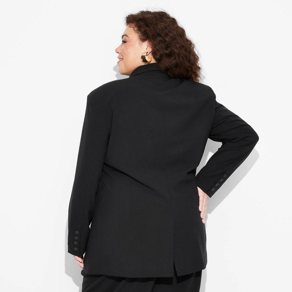 Womens Oversized Blazer - Wild Fable Black XXL Product Image