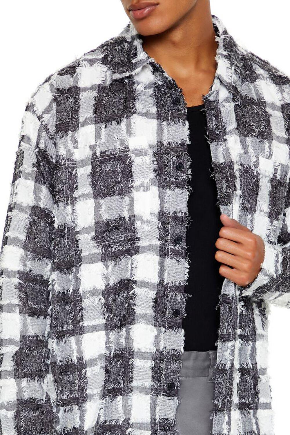 Frayed Textured Plaid Shirt | Forever 21 Product Image