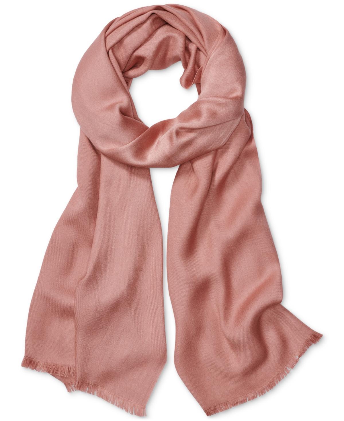 Calvin Klein Womens Solid Satin-Feel Pashmina Scarf Product Image