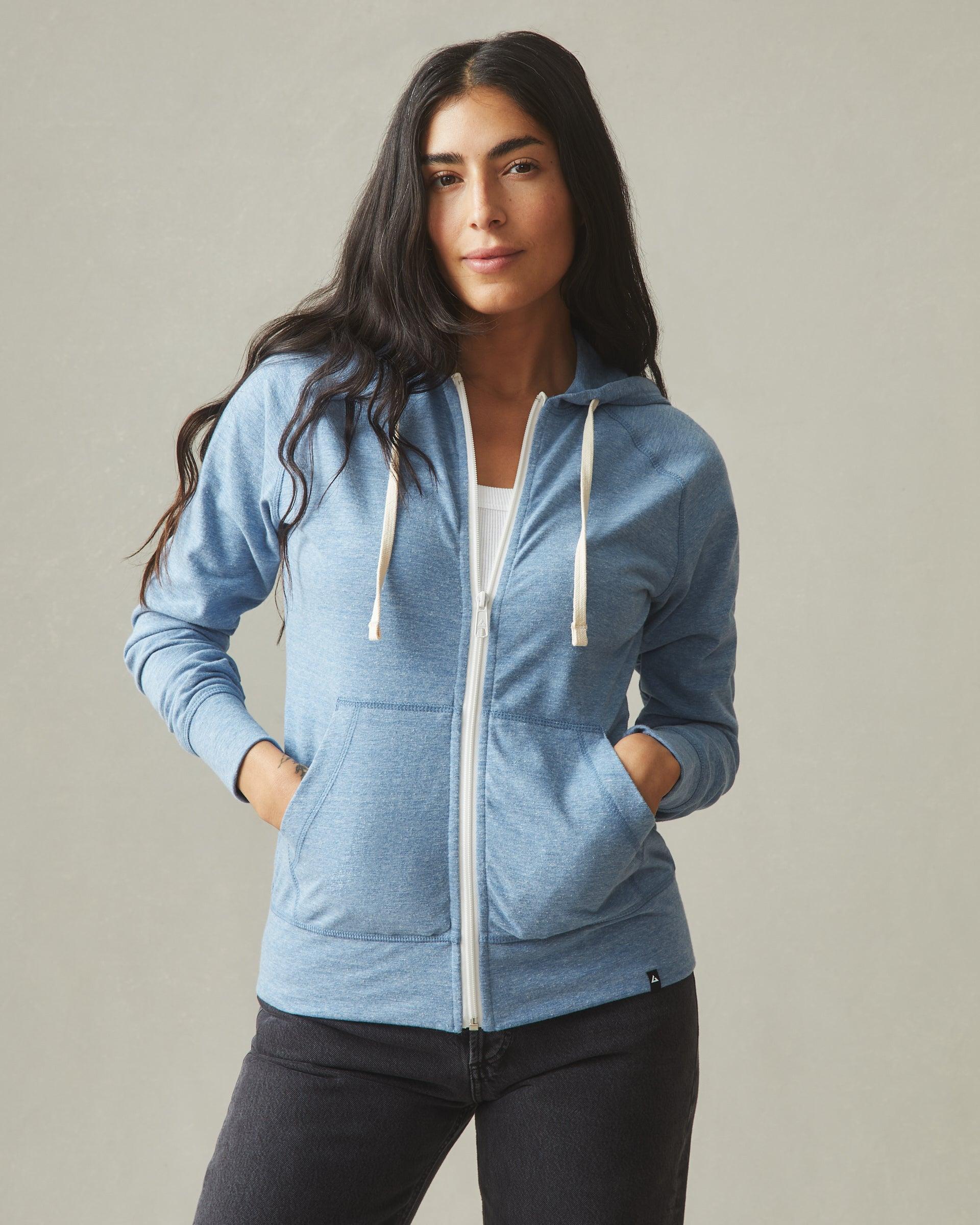 Women's Lightweight Full Zip - Blue Jay Heather Product Image