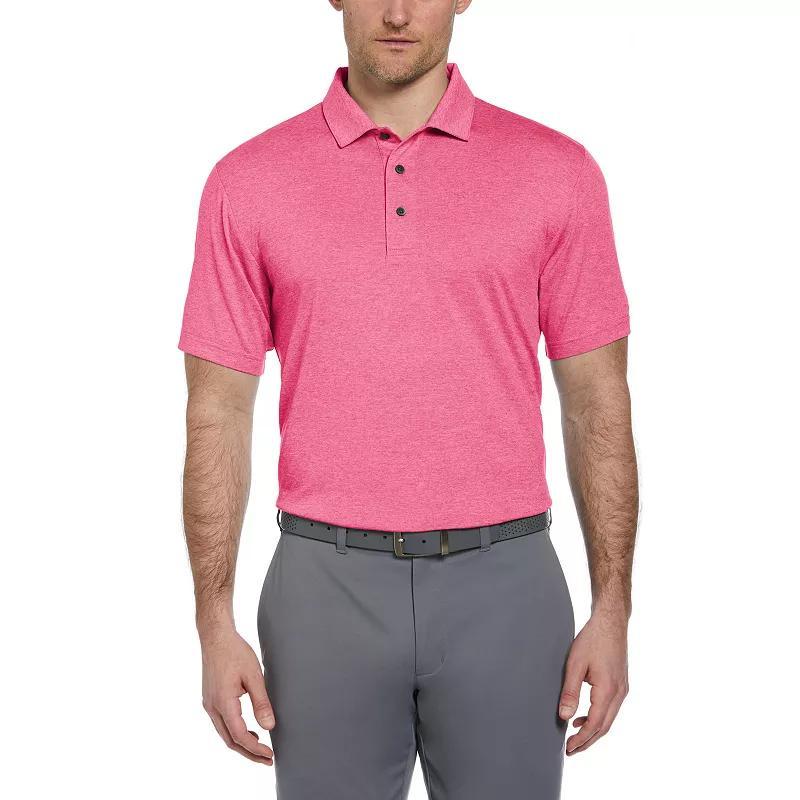 Men's Grand Slam Regular Fit Self Collar Heather Golf Polo, Size: Medium, Grey Grey Product Image