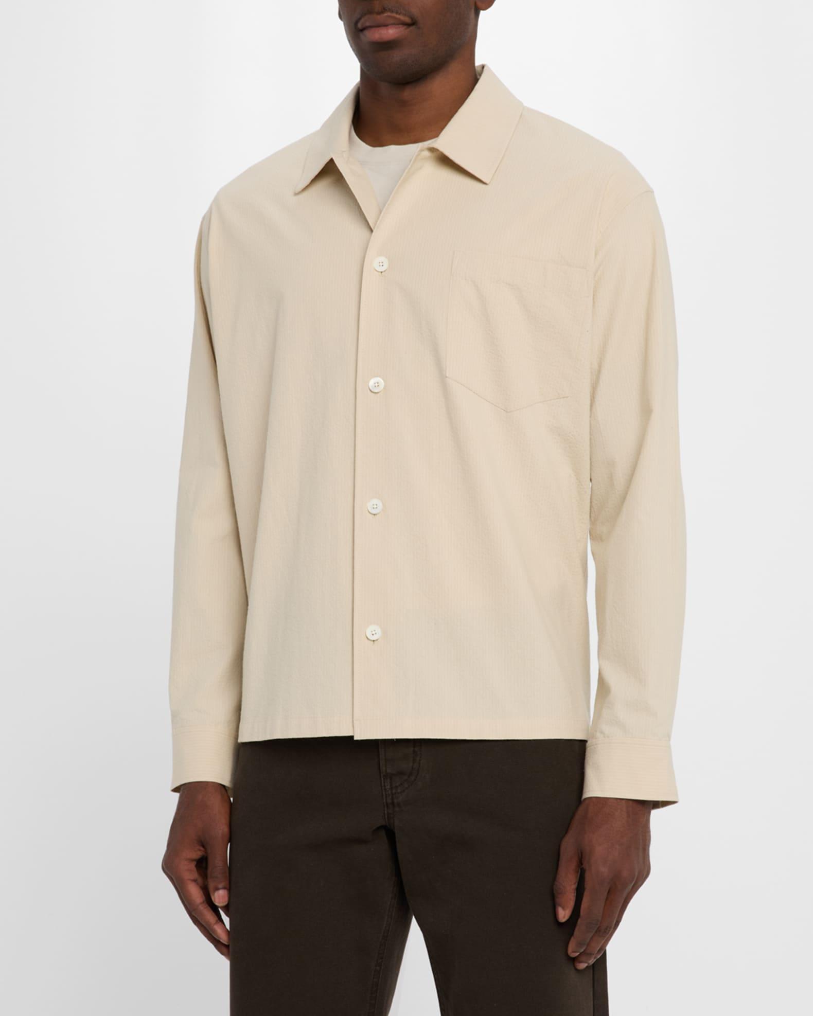 Men's Seersucker Button-Down Shirt Product Image