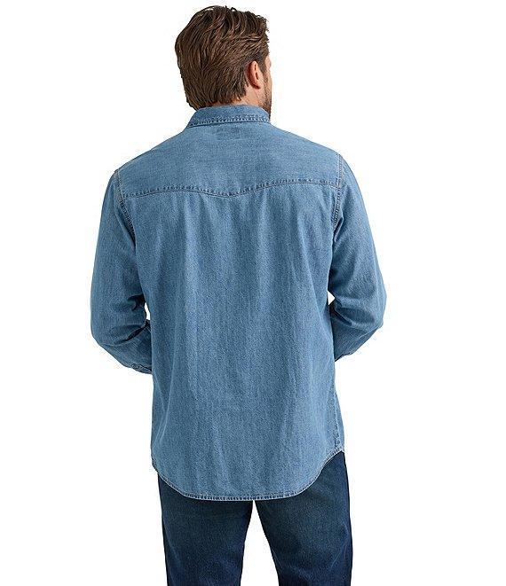 Wrangler® Long Sleeve Denim Western Shirt Product Image