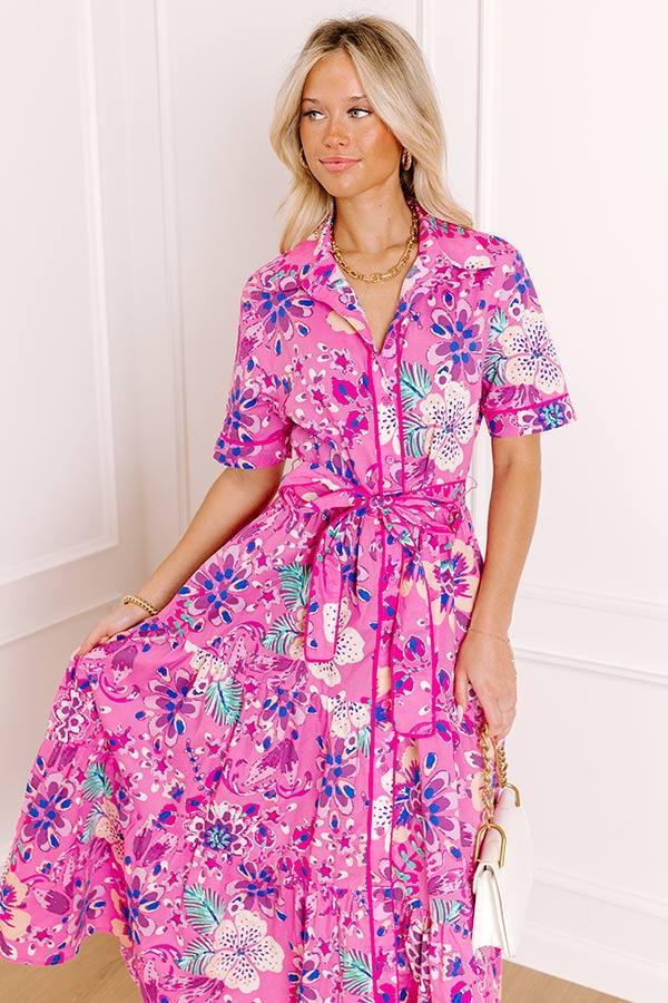 Full Bloom Button Down Midi Dress Product Image