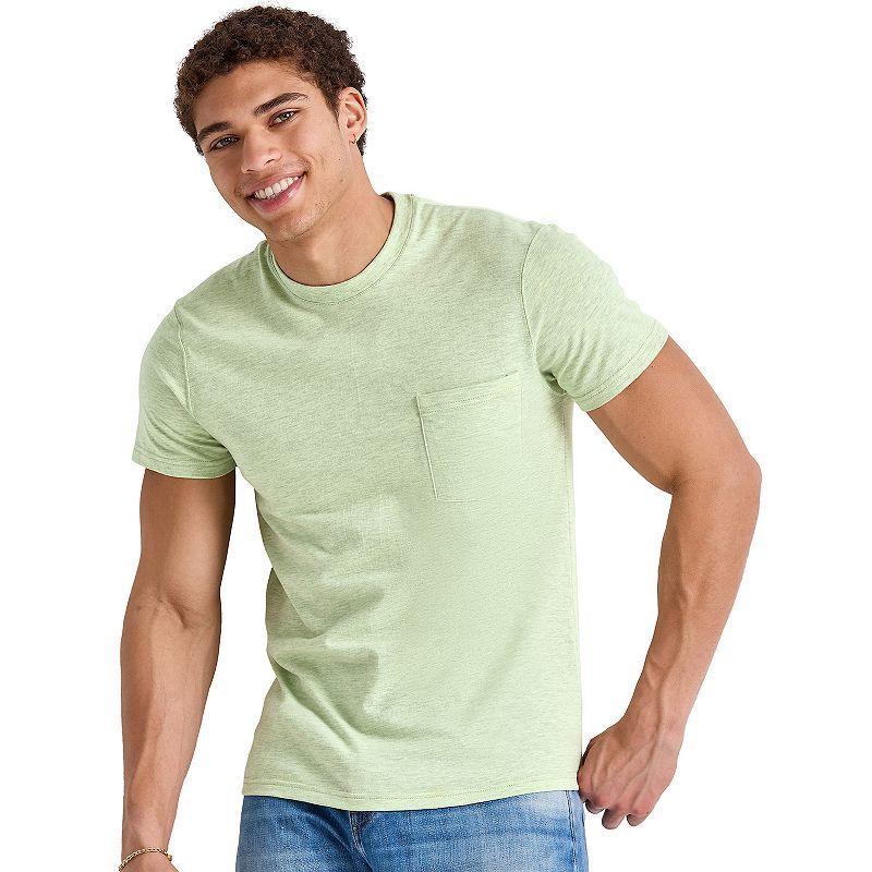 Hanes Originals Mens Tri-Blend Pocket T-Shirt Mint To Be Green Heather S Product Image