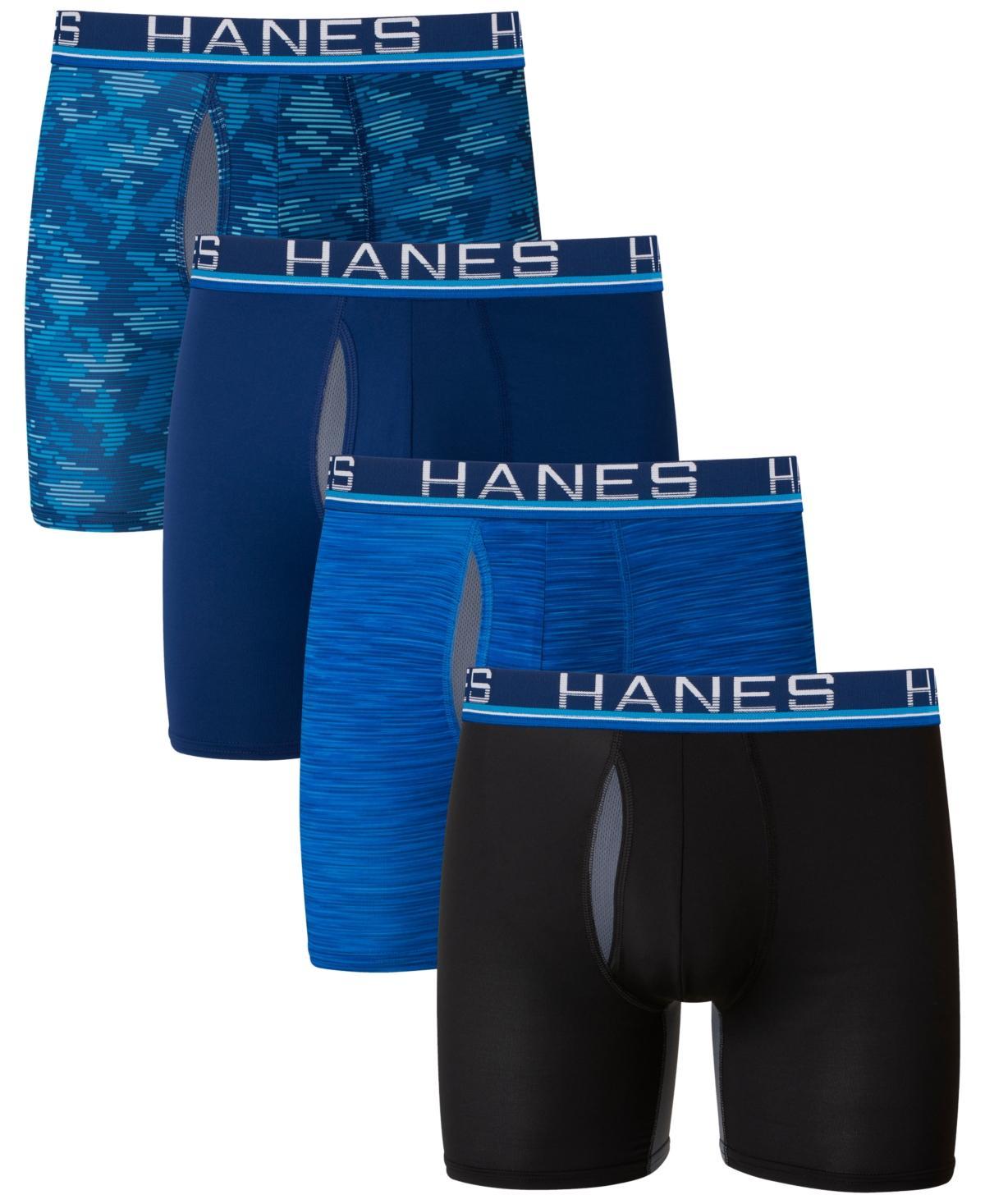 Hanes Ultimate Mens Performance Boxer Brief Underwear, X-Temp, Assorted 4-Pack L Product Image