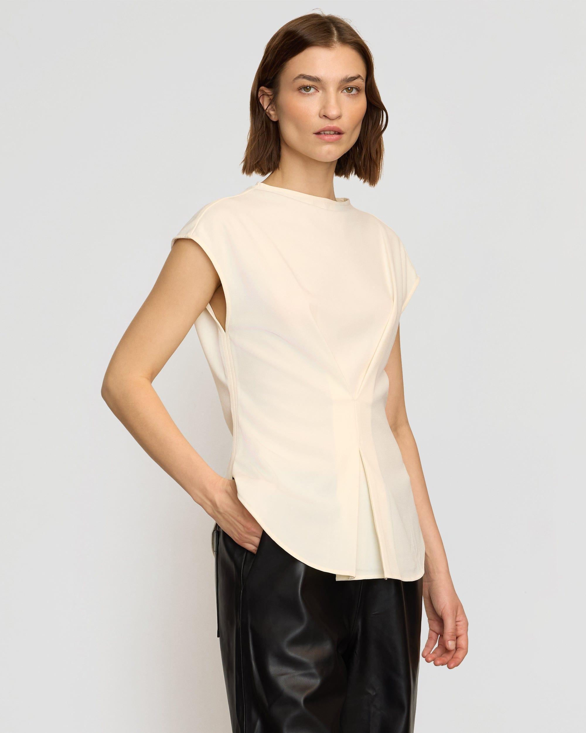 Jacqueline Semi-Sheer Crepe Blouse Product Image