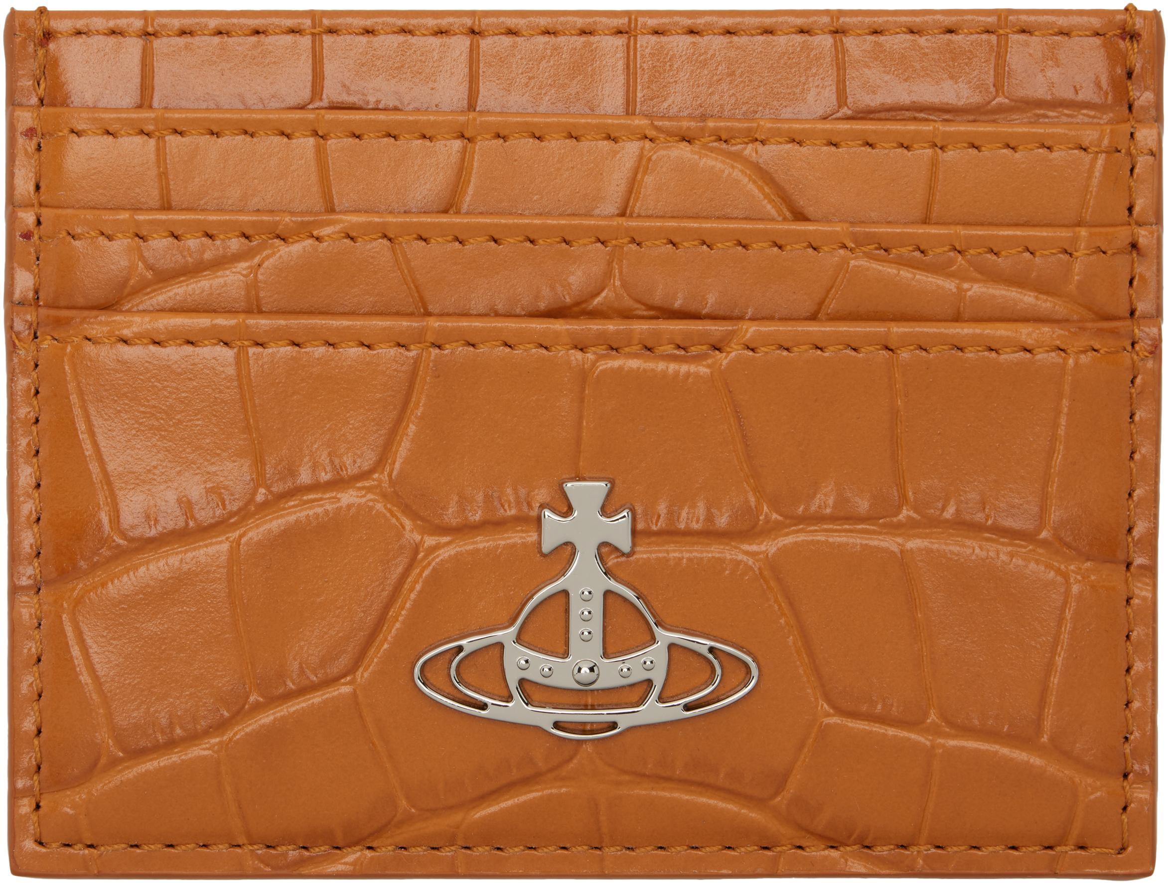 VIVIENNE WESTWOOD Orange Flat Card Holder In Aw24-f407 Product Image