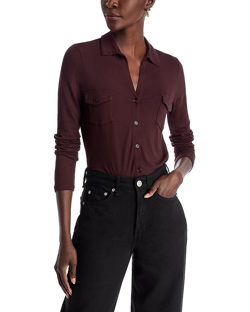 Soft Touch Button-Down Shirt with Pockets Product Image