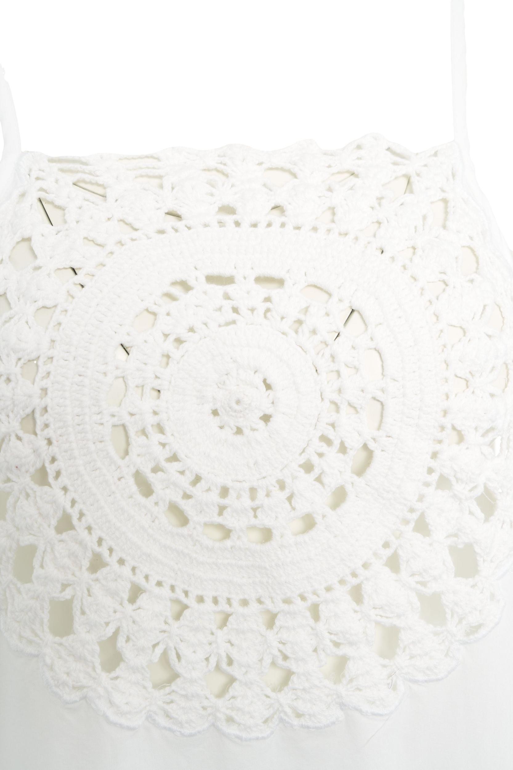 Midi dress with crochet embroidery Product Image