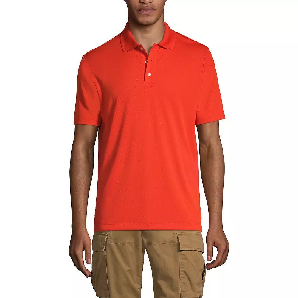 Men's Lands' End Short Sleeve Moisture-Wicking Active Polo Shirt,  Product Image