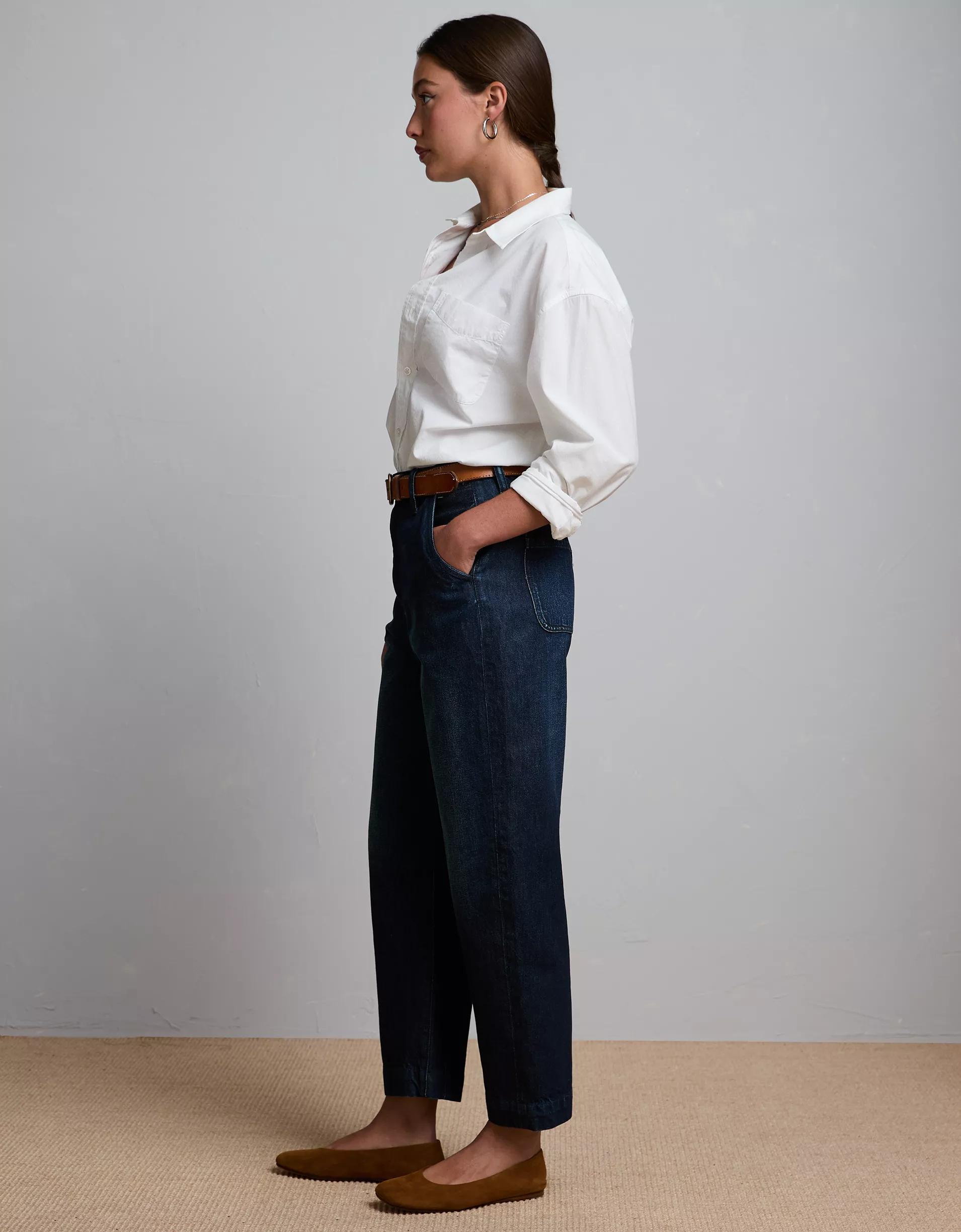 AE77 Premium Barrel Jean Product Image