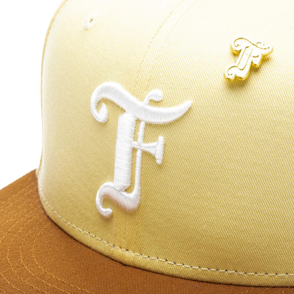 Feature x New Era Old English F Snapback Hat w/ Pin - Soft Yellow/Toasted Peanut Male Product Image