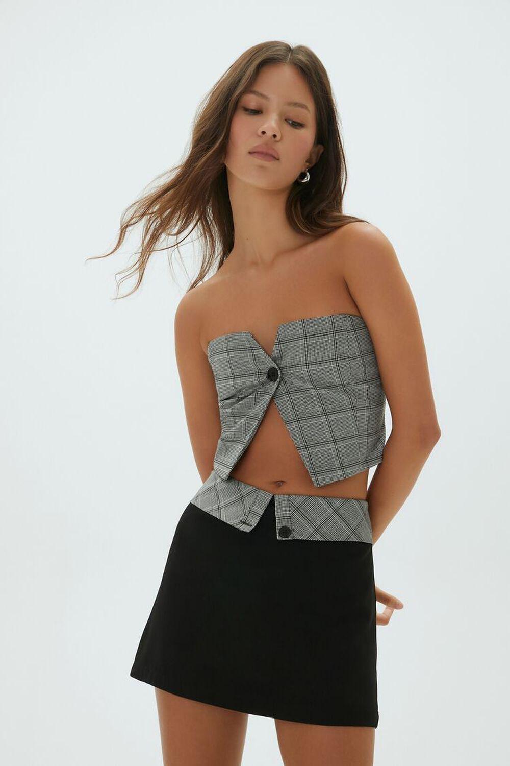 Plaid Crop Top & Mini Skirt Set | Forever 21 Product Image