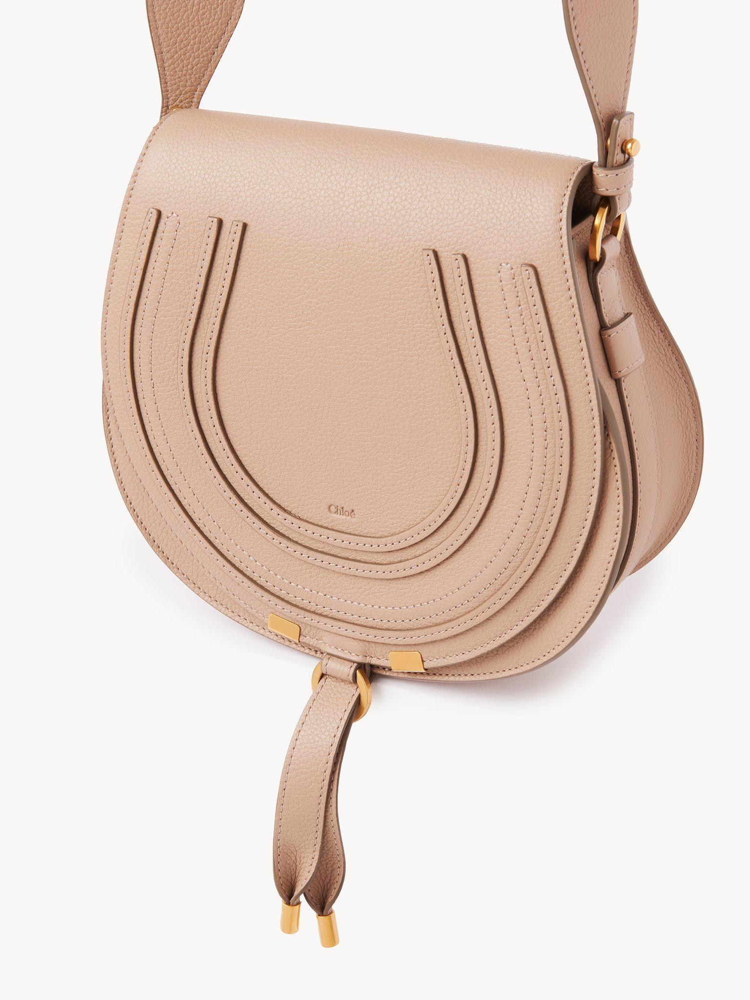 Marcie saddle bag in grained leather Product Image