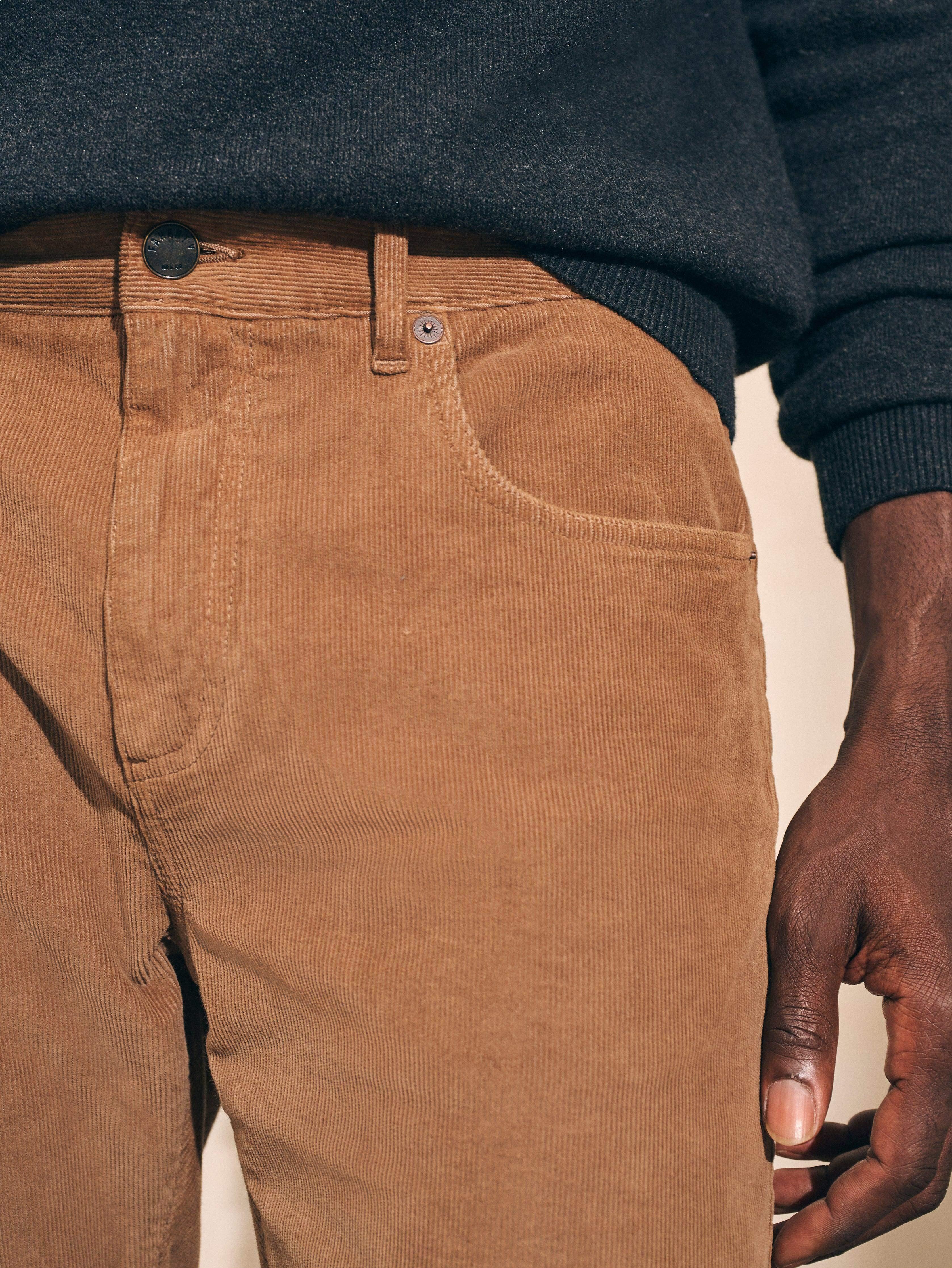 Stretch Corduroy 5-Pocket Pant (32" Inseam) - Raw Umber Male Product Image