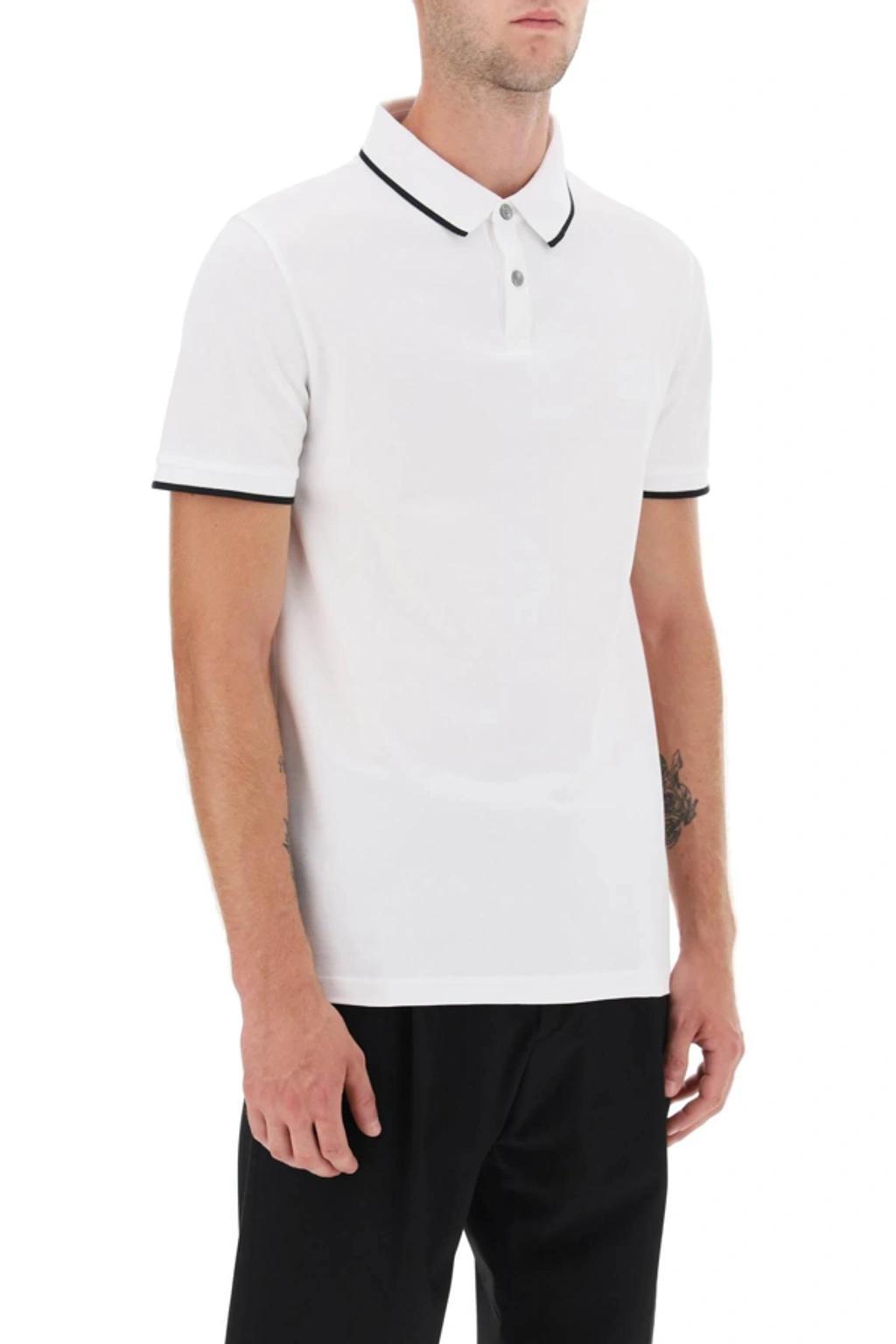 HUGO BOSS Passertip Short Sleeve Polo Shirt White In White 100 Product Image