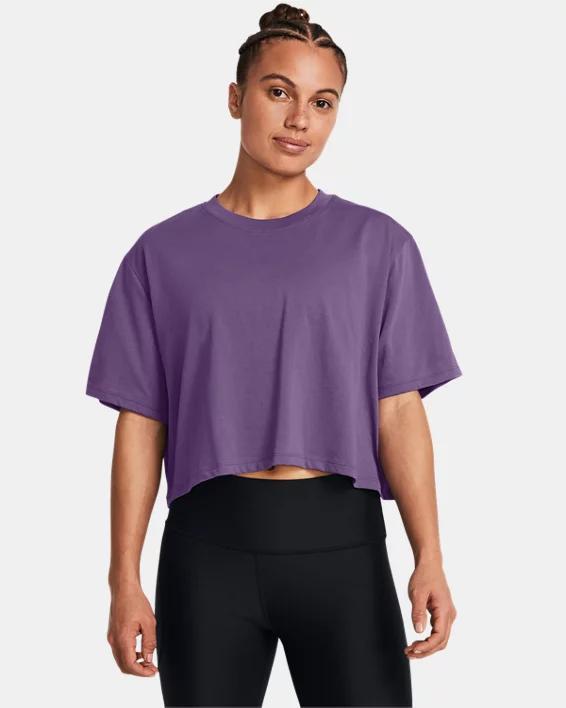 Womens Under Armour Campus Boxy Crop Short Sleeve Tee Product Image