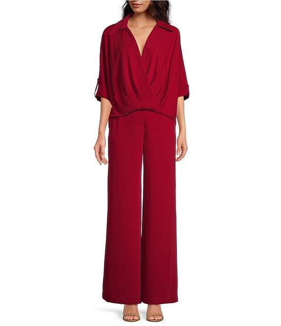 Trina Turk Shashina Double Georgette Flat Front Tie Bow Detail Wide Leg Pant Product Image