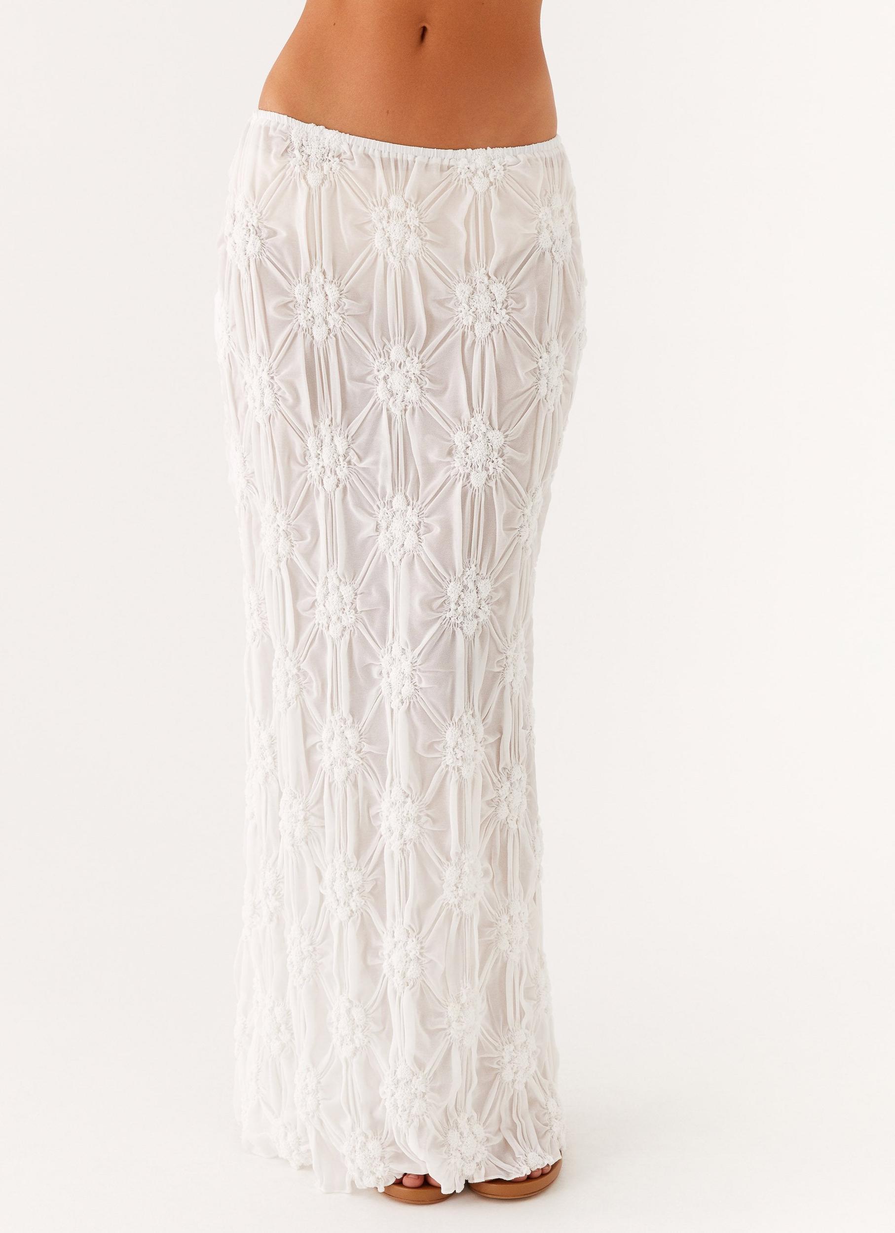 Effortlessly Low Rise Maxi Skirt - Ivory Product Image