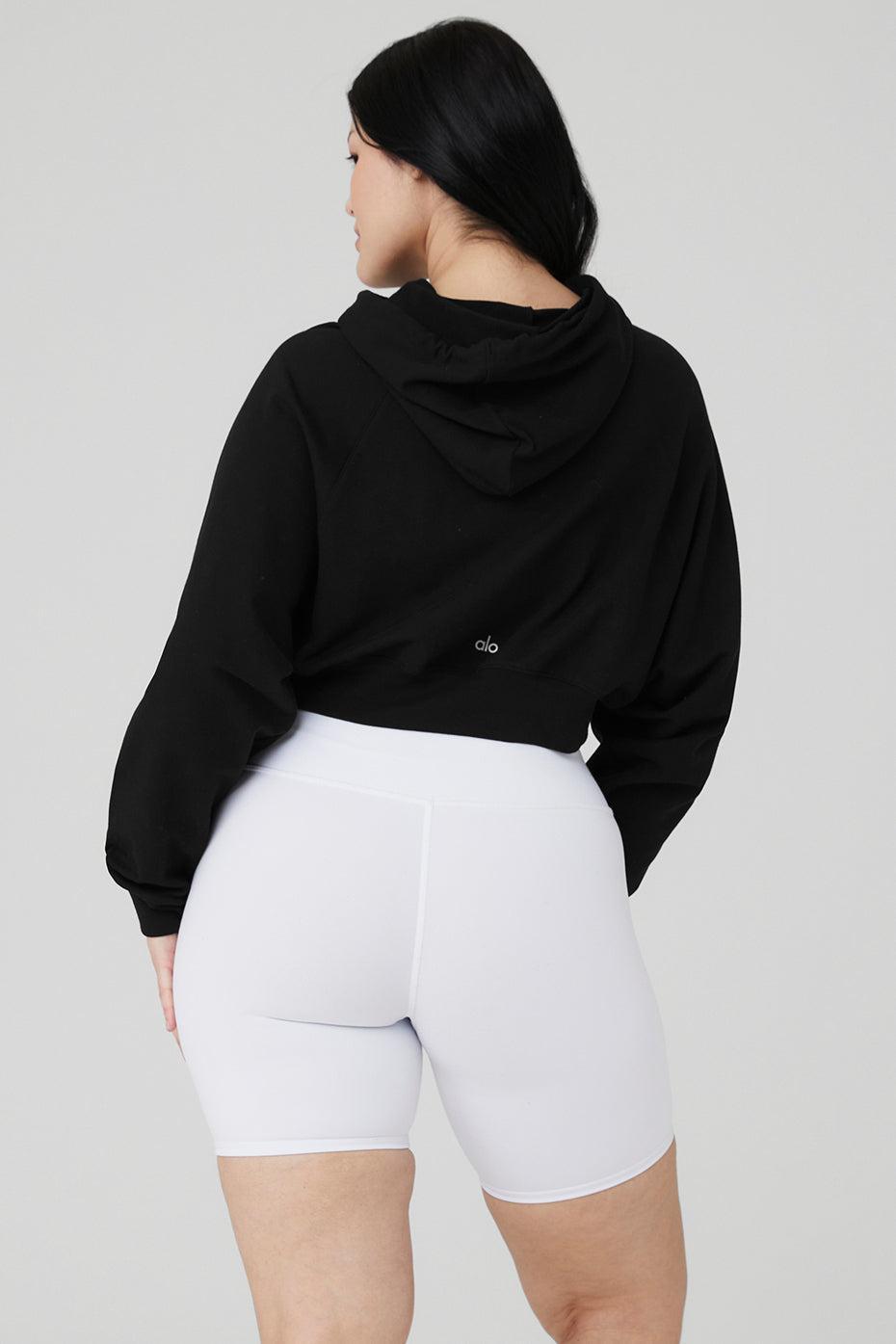 Cropped Double Take Hoodie - Black Female Product Image