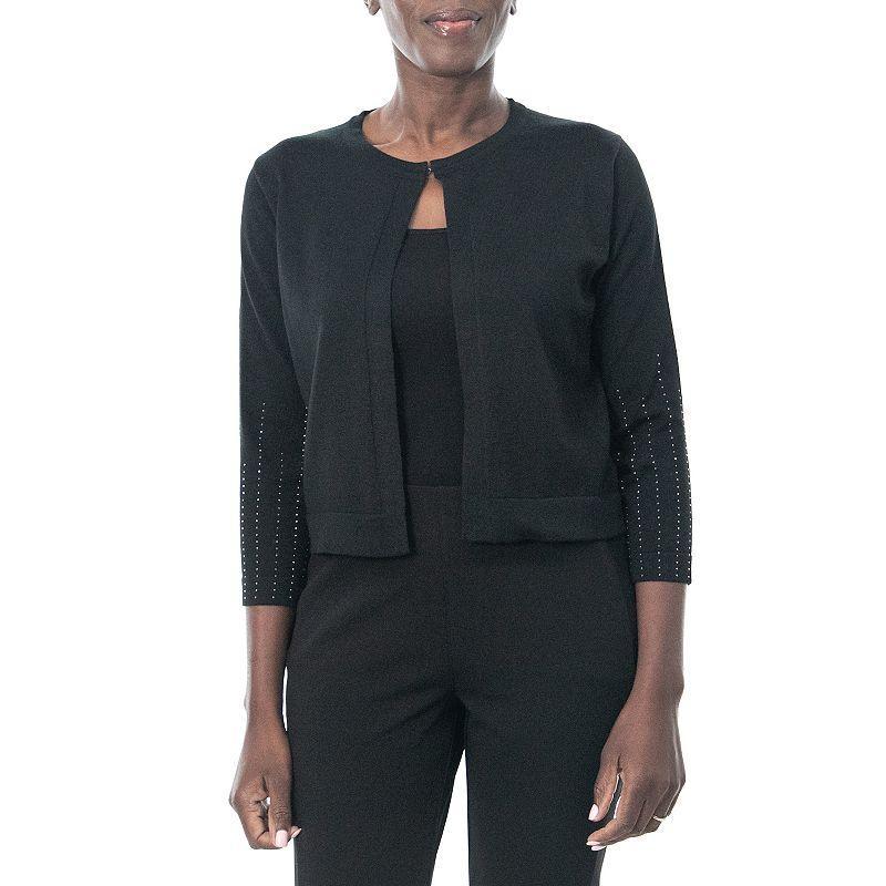 Womens Nina Leonard Three Quarter Sweater Bolero Product Image