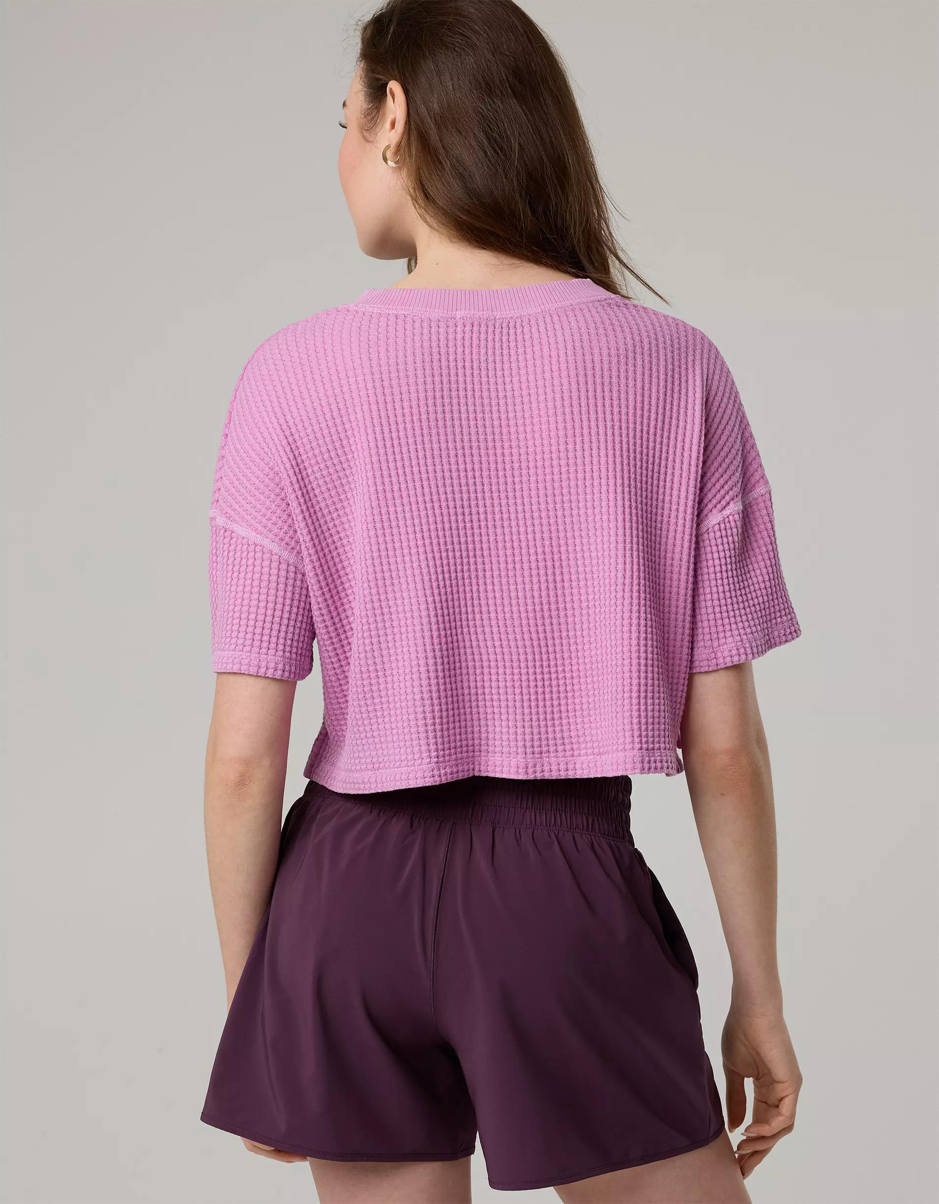 OFFLINE By Aerie Wow! Waffle Notch Neck T-Shirt Product Image