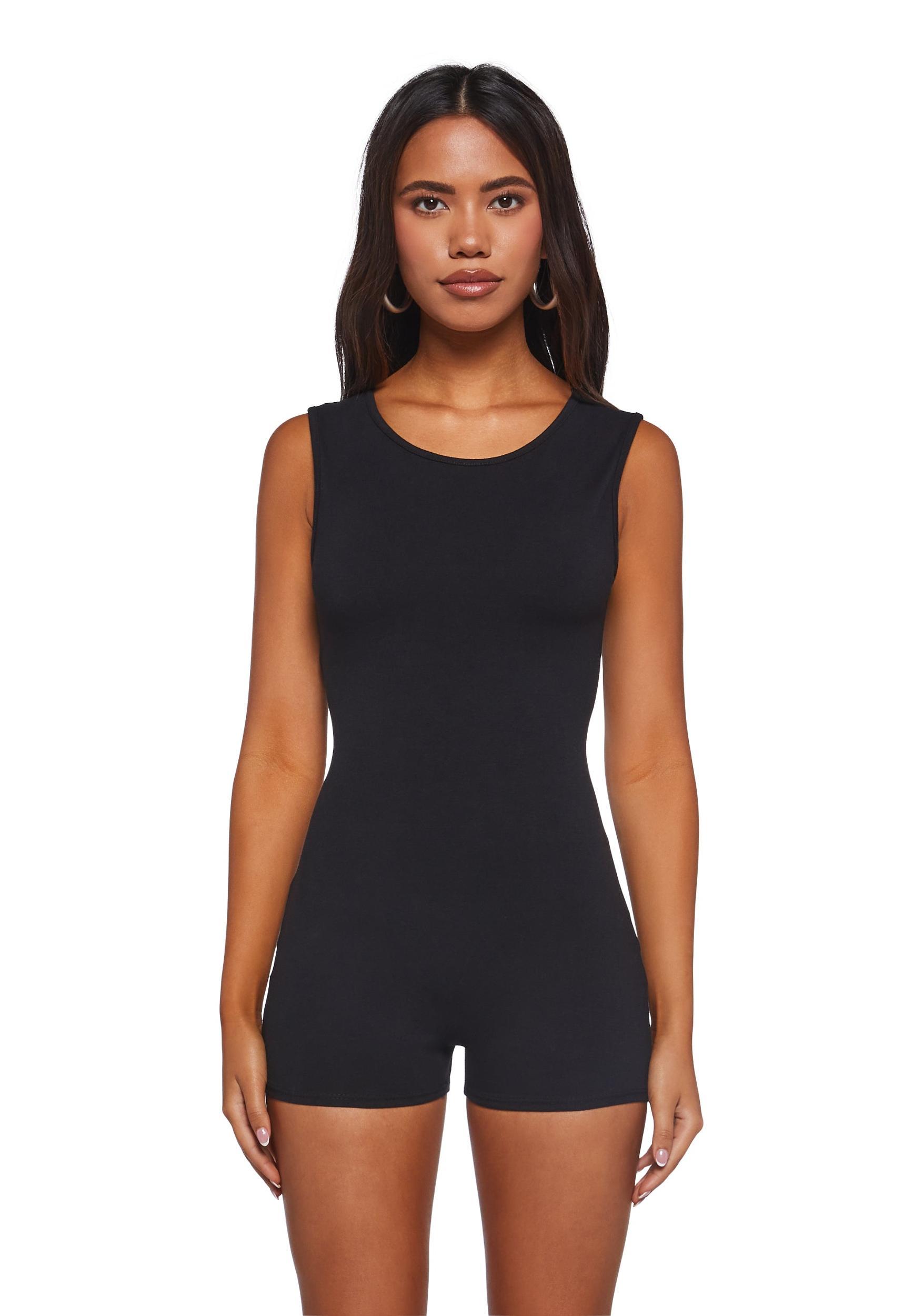 Backless Romper - Black Product Image