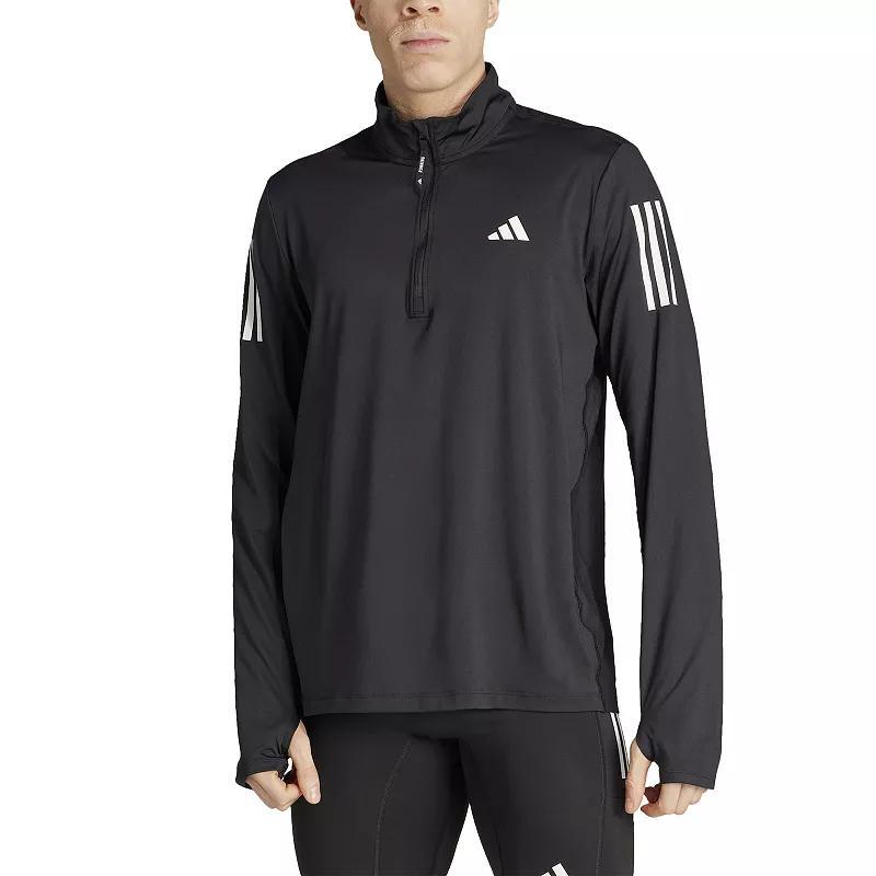 adidas Own the Run Half-Zip Jacket Black 2XL Mens Product Image