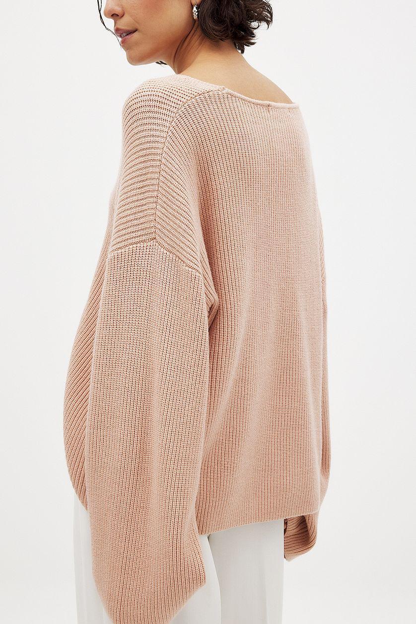 V-neck Knitted Sweater Product Image