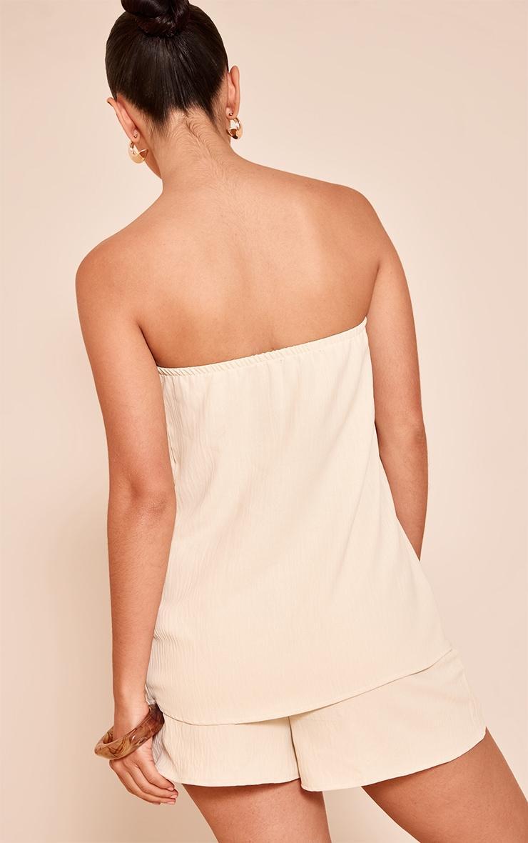  Cream Woven Long Bandeau Top Product Image