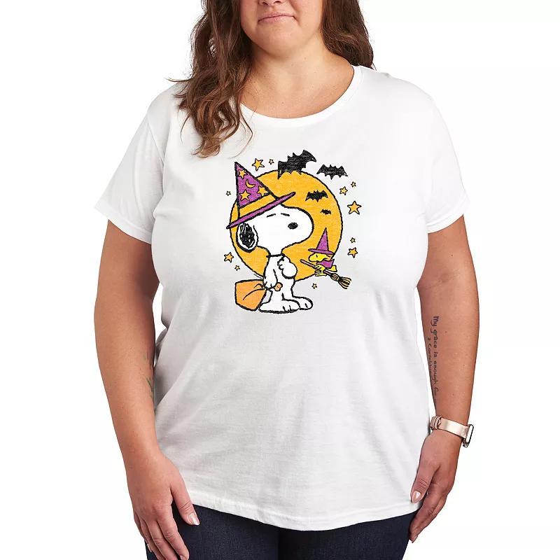 Women's Peanuts Snoopy & Woodstock Witchcraft Graphic Tee, Size: XXL, White Product Image