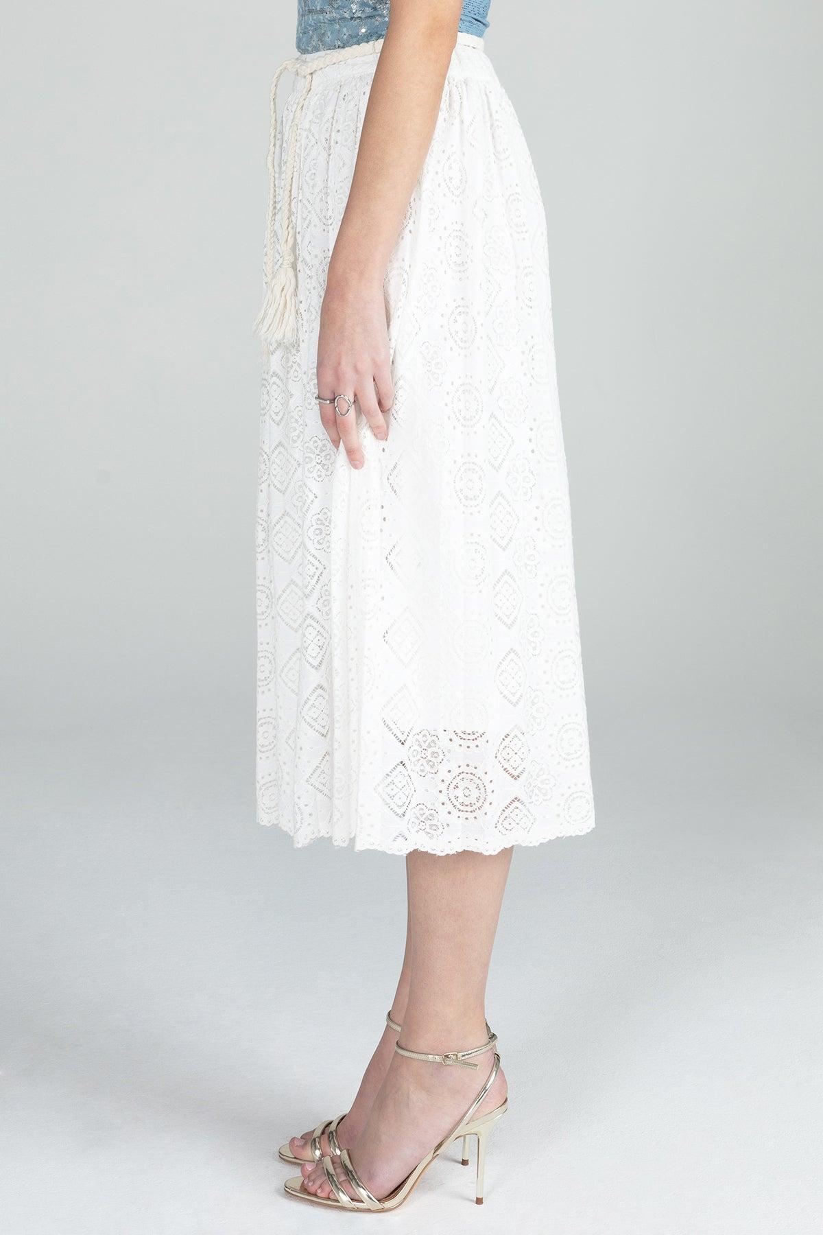 Midi Lace Skirt Product Image