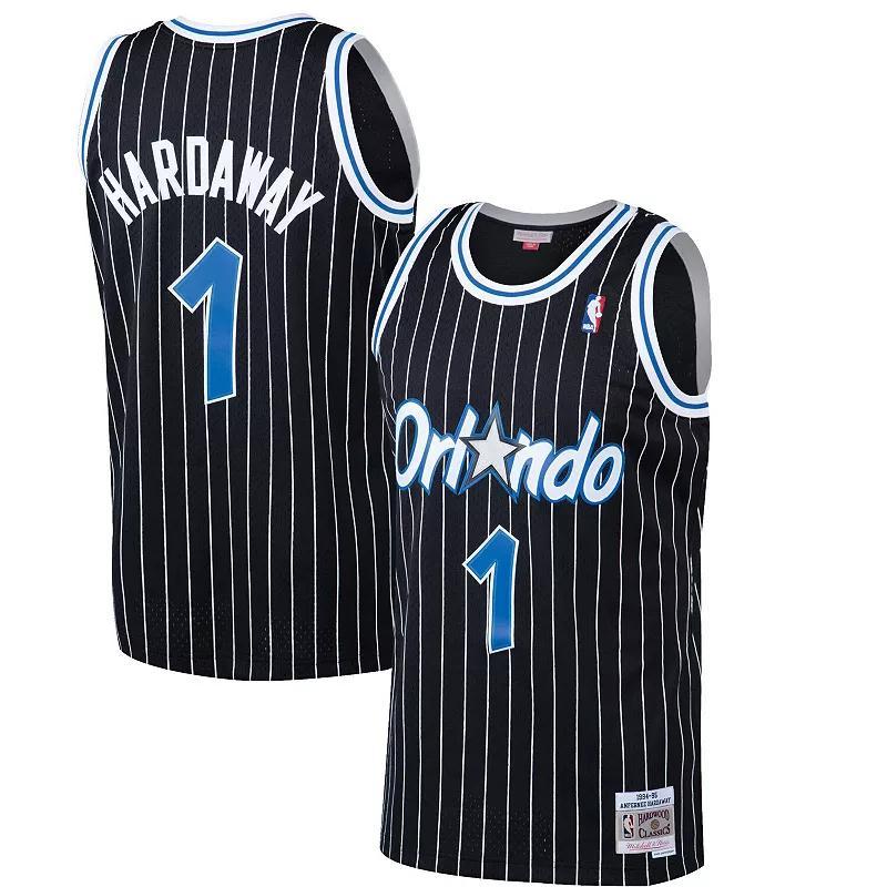 Men's Mitchell & Ness Penny Hardaway Black Orlando Magic 1994-95 Hardwood Classics Swingman Jersey, Size: Small, Mag Black Product Image