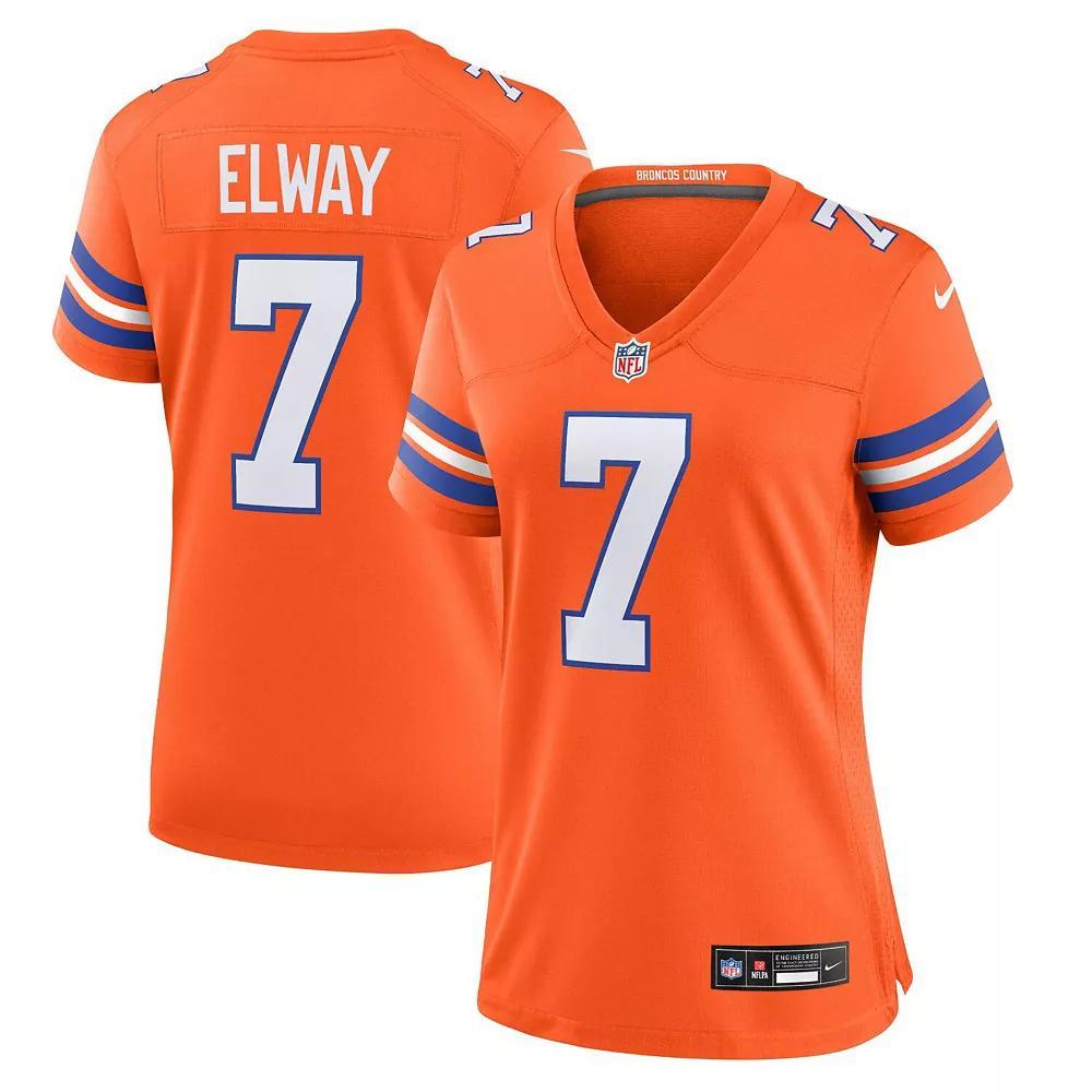 Women's Nike John Elway Orange Denver Broncos Mile High Collection 1977 Throwback Player Game Jersey,  Product Image