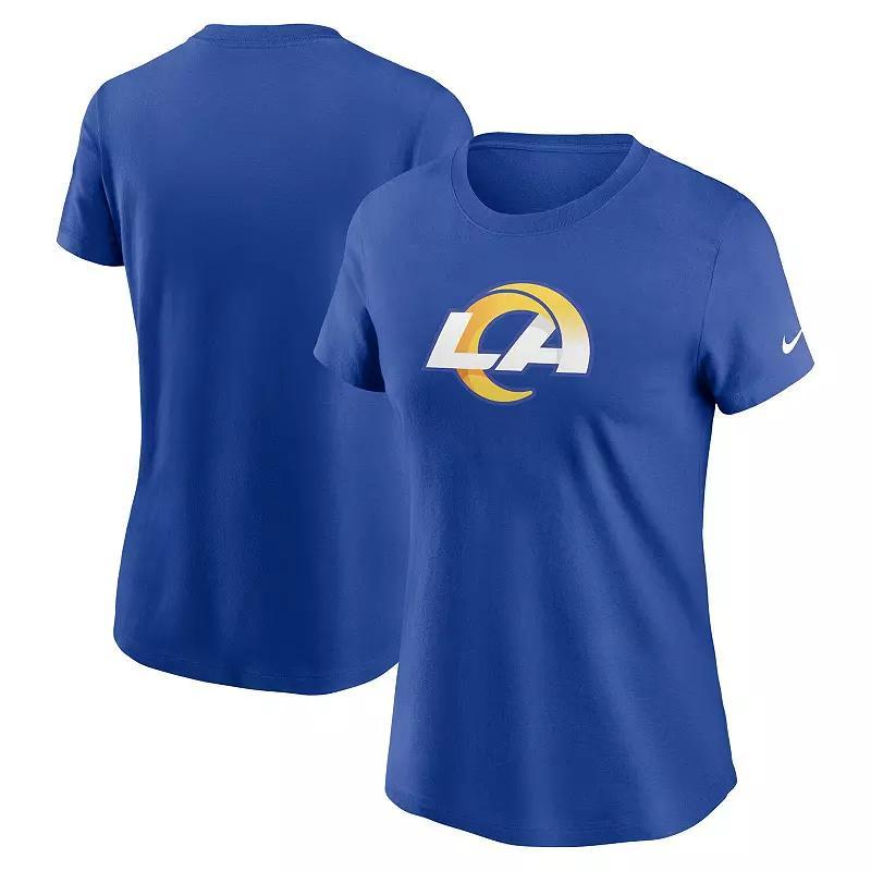 Women's Nike Royal Los Angeles Rams Primary Logo T-Shirt, Size: Large, Blue Product Image