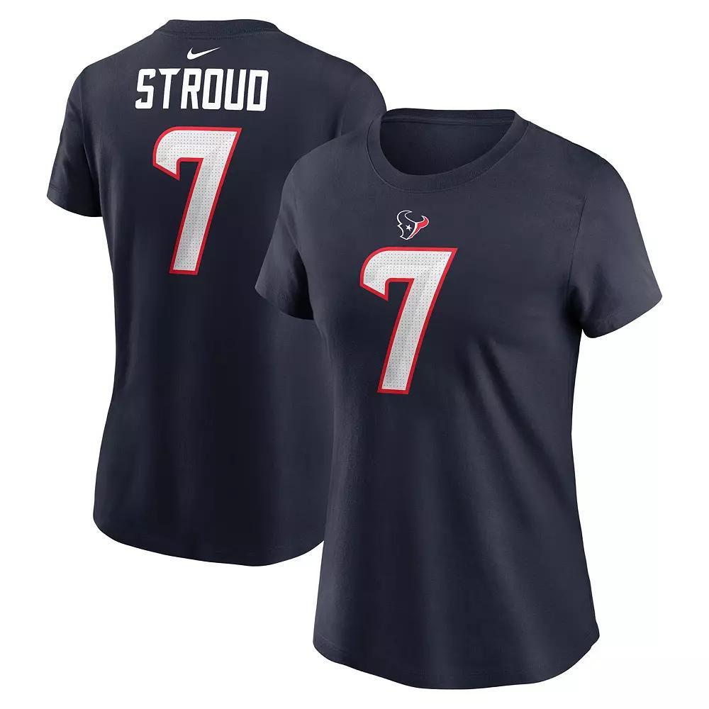 Women's Nike C.J. Stroud Navy Houston Texans Player Name & Number T-Shirt,  Product Image
