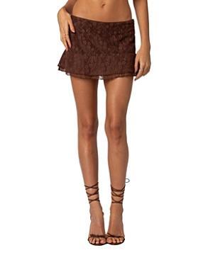 Womens Lyra Lace Mini Skirt Product Image