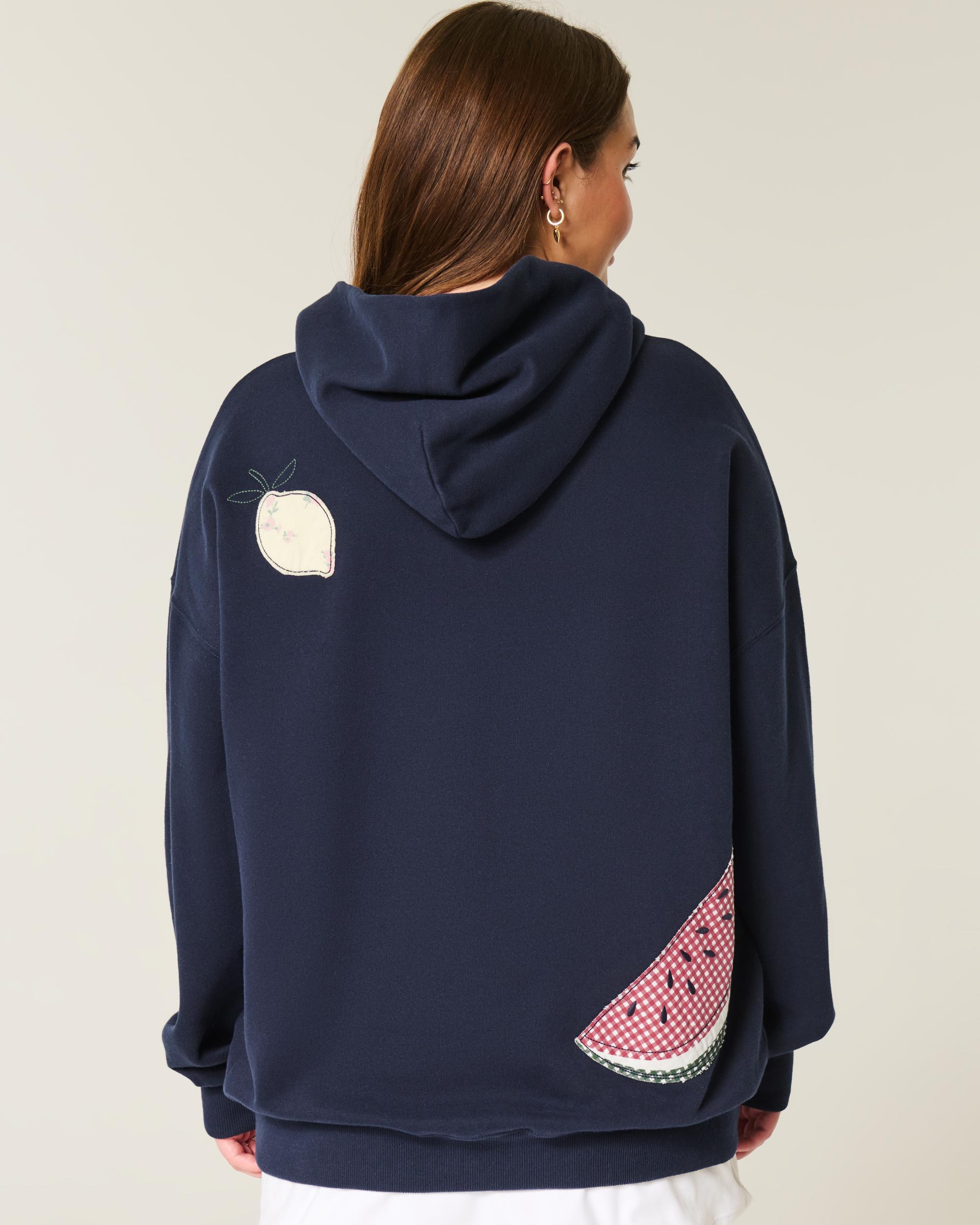 Oversized Fruit Graphic Hoodie Product Image