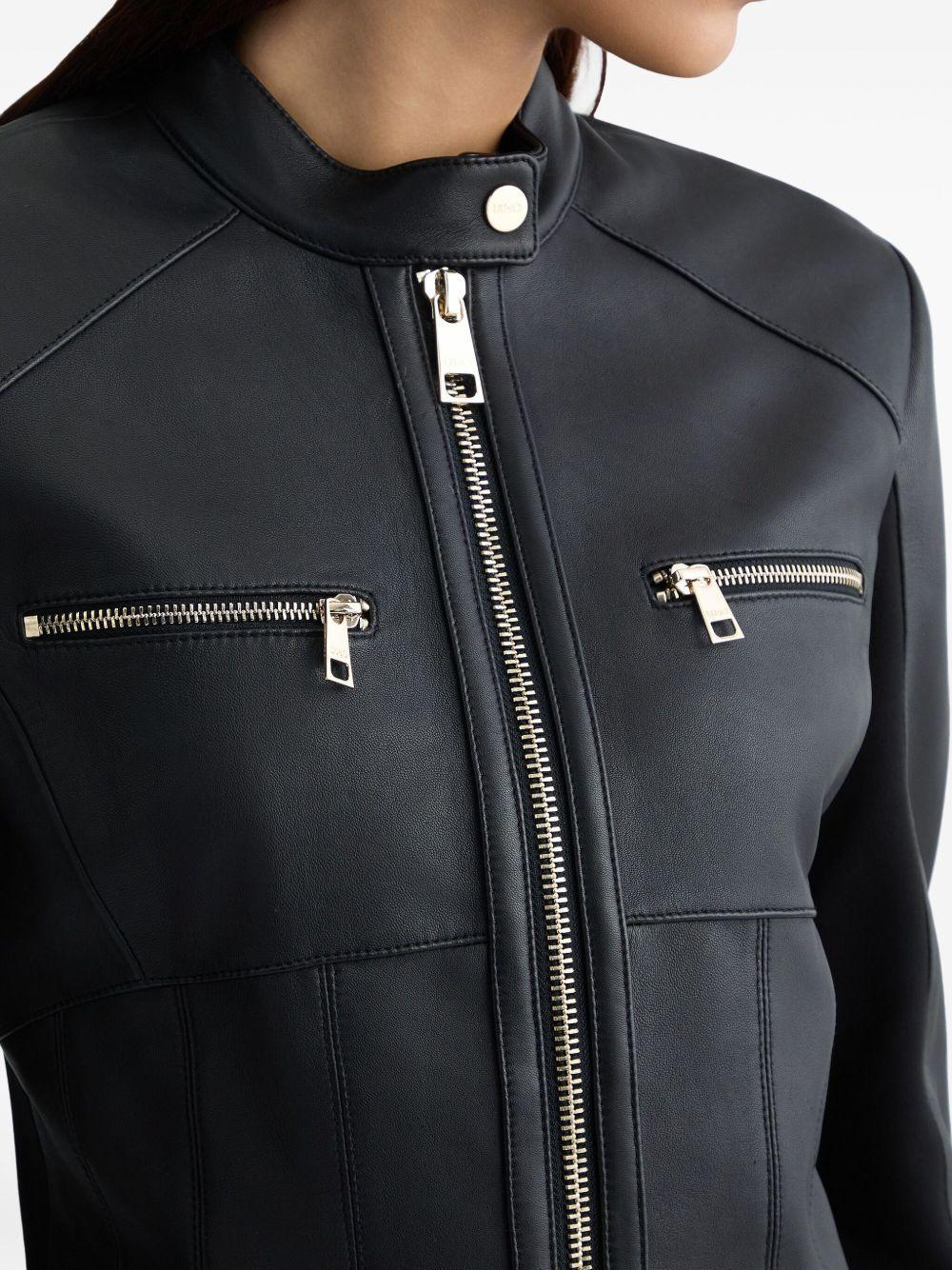 leather biker jacket Product Image