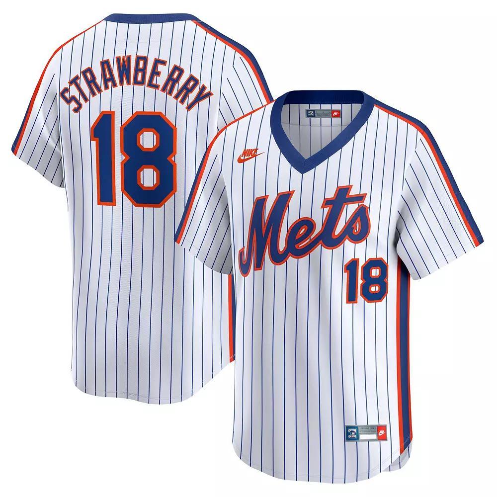 Men's Nike Darryl Strawberry Navy New York Mets Throwback Cooperstown Limited Jersey, Size: 2XL, Blue Product Image