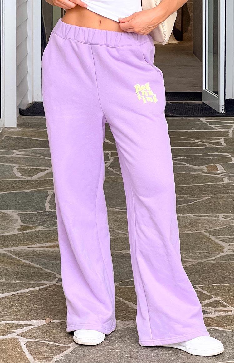 Beginning Purple Snuggle Track Pants Product Image