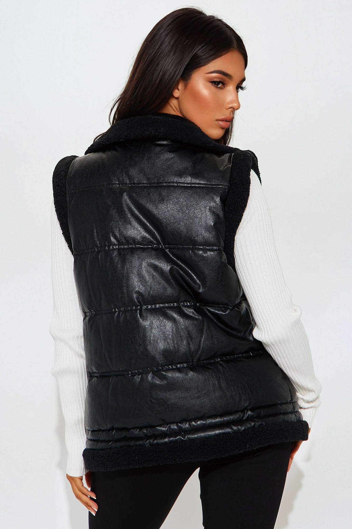 Aspen Glow Puffer Vest - Black Product Image