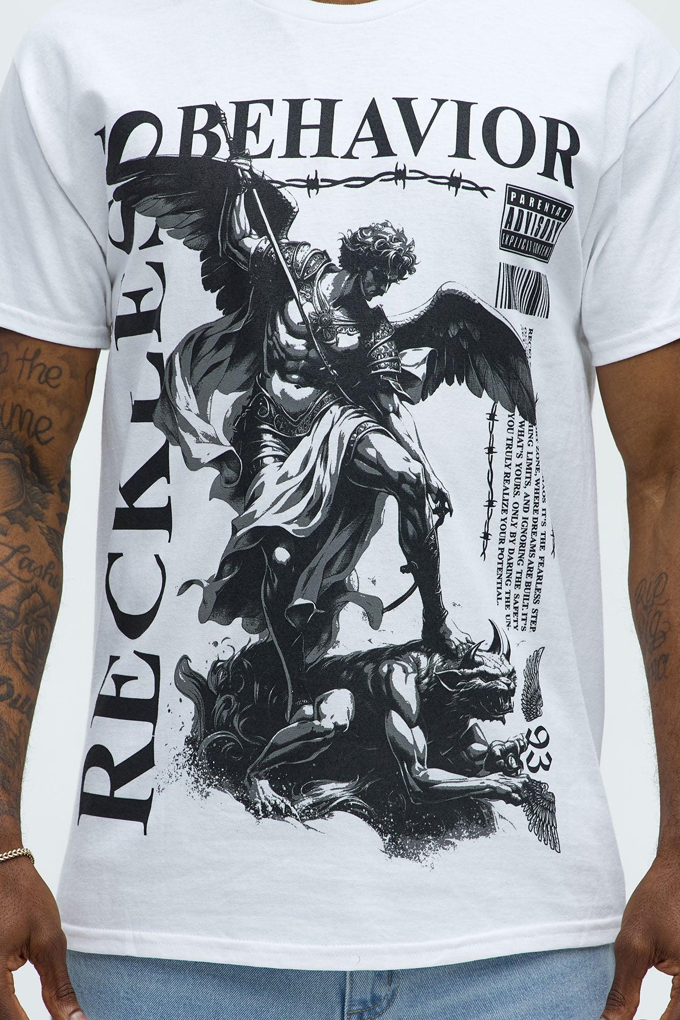 Reckless Behavior Short Sleeve Tee - White Product Image